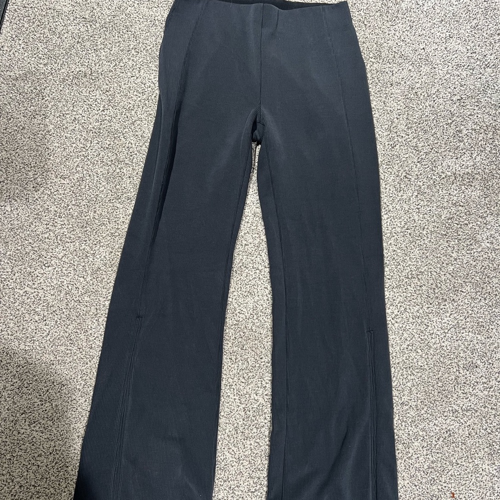 Ribbed Black Flair Lululemon Leggings